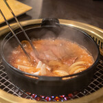 六本木 にくる - ザブトンすき焼き 季節の野菜