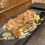 明日のためのしじみばか - とんぺい焼きだったかな？　だし巻きにソースとマヨネーズ。美味しいけど、卵焼きが美味しすぎるからあえてマヨとかソースいらんかった。
