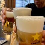 寿し辰 - ハイキングお疲れっした！
      ”(*>∀<)っ凵凵c (>∀<*)ｶﾝﾊﾟｰｲ
      クゥ〜♡やっぱ黒ラベル生は最高〜♡♡♡