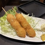 谷ツ田 - うずら卵串揚げ