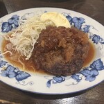 金町製麺 - 手作りハンバーグの和風ソース　470円