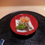 新ばし 星野 - 小柱、コシアブラ天ぷら