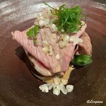 四季 粋花亭 - 蕎麦の実で留められた焼しゃぶ