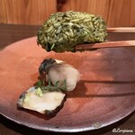 四季 粋花亭 - 鮑の肝のおにぎり