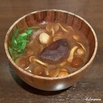 四季 粋花亭 - 王様椎茸と滑子茸の味噌汁