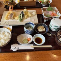 博多 赤らく - 天ぷら刺身御膳2,000円