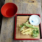 八滝　もみじ亭 - たけのこの天ぷら