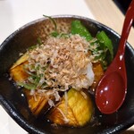 いち藤 - 加茂茄子と万願寺唐辛子の揚げ出し