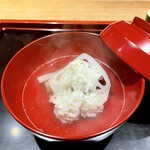 室町 和久傳 - ④鱧のお椀 白茎芋 新蓮根