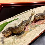 室町 和久傳 - ⑥鮎の焼き物 蓼のソース