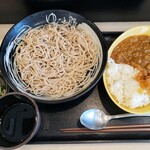 ゆで太郎 もつ次郎 - 料理写真:朝食セットカレー(冷そば)500円