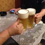 北新地たゆたゆ - 生ビール 乾杯！