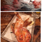 魚真 - 喜知次(キンキ)の小塩焼き1690円位