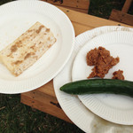 山地酪農牛乳 - 手作り豆腐田楽と新鮮野菜！