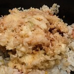 天婦羅 みやしろ - かき揚げを加えて天バラに