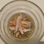 天婦羅 みやしろ - じゅんさいとズワイガニ