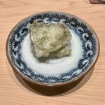 枯淡 - マハタ磯辺揚げ　新物の青海苔　脂乗ってしっとりした身　新鮮な海苔の香りが好印象
