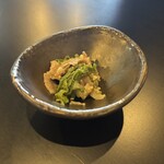 麺屋こみや - お通しの佐賀牛