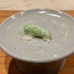 日本料理 別府 廣門 - スナップエンドウの天ぷら