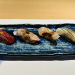 鮨 琥珀 - 漬けまぐろ、アジ、イサキ、コハダ