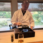 日本料理 別府 廣門 - 大将自ら茶葉の焙煎