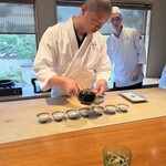 日本料理 別府 廣門 - 蕎麦茶の香ばしい香りが