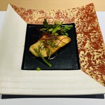 鮨 琥珀 - メカジキのバターソテー