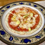 石臼挽き蕎麦香房 山の実 - 季節のそばピッツァ(根曲がり竹)