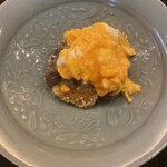 鎌倉 北じま - 牛スネ肉煮込み、蘇、ナスおかき揚げ