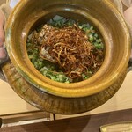 鎌倉 北じま - ハタ、新玉ねぎ　炊き込みご飯
