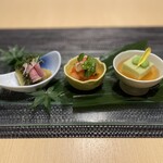 ​炭火焼 旬彩だるま - 季節の前菜盛り合わせ