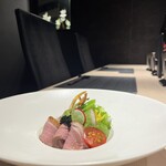 ​炭火焼 旬彩だるま - 北海道産鴨のローストサラダ仕立て