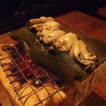 琉球しゃぶしゃぶ 豊 - 広島産牡蠣の松前焼き（890円）。