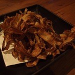 琉球しゃぶしゃぶ 豊 - ゴボウフライ（500円）。