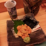 辰美寿し - 雲丹つまみ２０１４，９