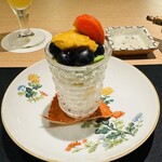 蓬左茶寮 - 雲丹と蟹のサラダ