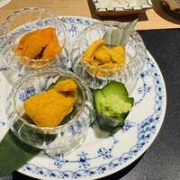 蓬左茶寮 - 雲丹　食べ比べ