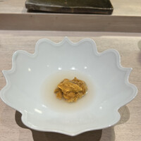 鮨料理 一高 - 大分県国東産ウニのスープ
