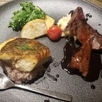 ビストロ プティソレイユ - プラス1,000円で肉魚料理が食べられます。口の中で合体した魚料理最高！
