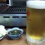 味道園 - 2014.9.6生ビール大ジョッキ