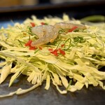 大正お好み屋 ままま - 洋食焼きはかさね焼きスタイル  エビがキレイやぁ！