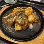 元記 - 牡蠣のオイスターソース鉄板焼き