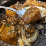 元記 - 牡蠣のオイスターソース鉄板焼き