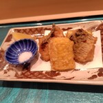 札幌 鮨 よこ田 - 季節の天麩羅5種