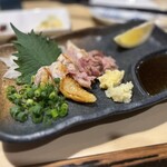 楽天食堂 - 晩酌セット:豊の軍鶏たたき