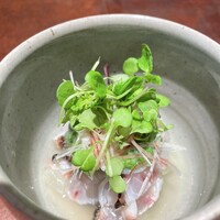 かま叶 - イサキ薪炙り　オクラ　茗荷