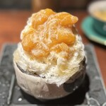 鉄板焼き いわ倉 - マンゴーとパッションフルーツのかき氷