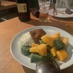 MushaMusha - よもぎの生魅とメロン、ブッラータチーズの田楽