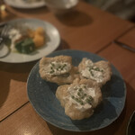 MushaMusha - ハモの天ぷら実山椒とクリームチーズ