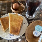 喫茶 軽食 プチフレンズ - モーニングセット（アイスコーヒー）　¥500
